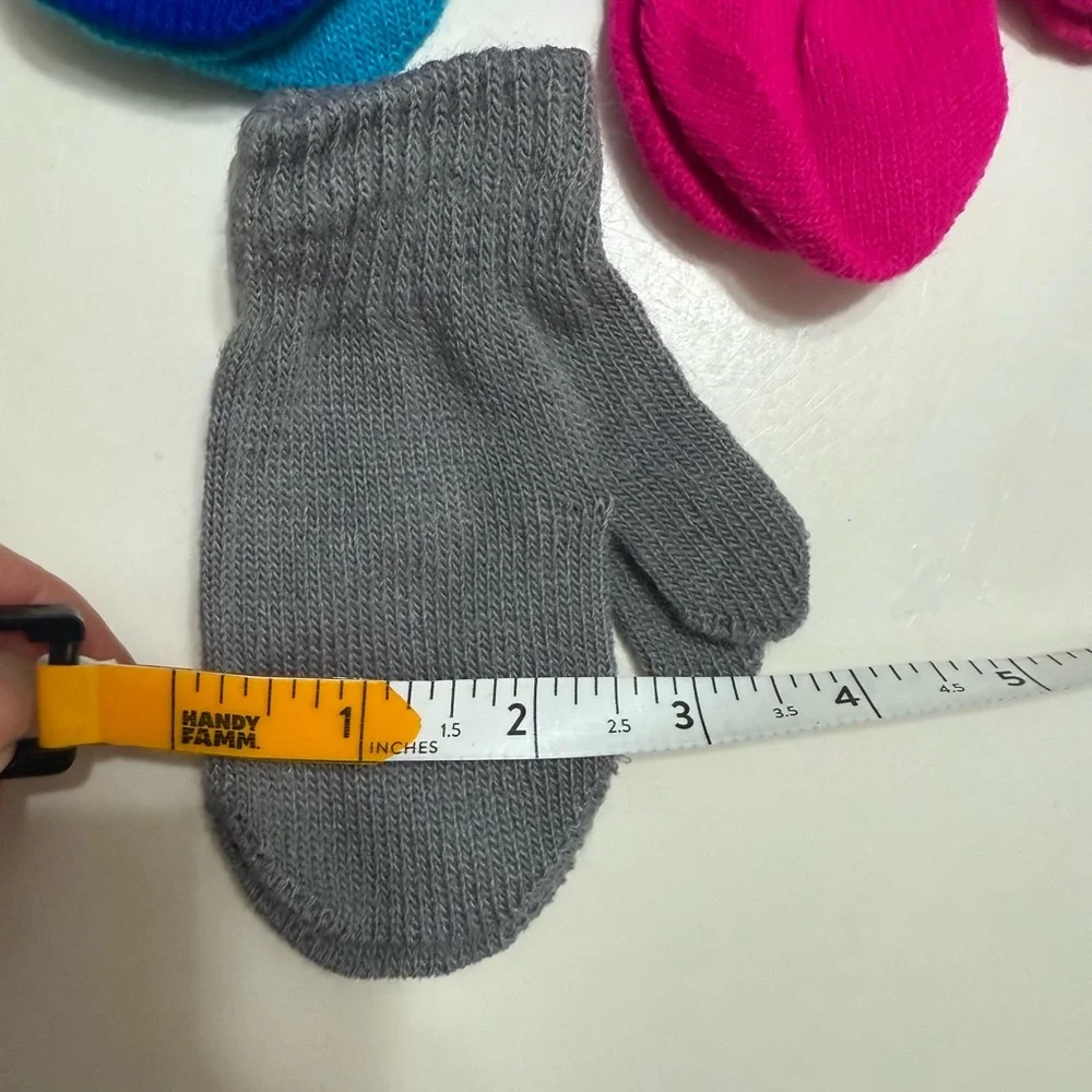 New 11 pairs of toddler Winter mittens multi color took one pair out to small